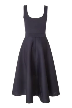 Quiz Navy Square Neckline Skater Dress Hot