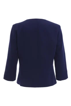 Quiz Tailored Cropped Blazer Navy Clearance