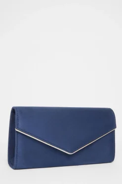 Quiz Thin Clutch Bag Navy Online