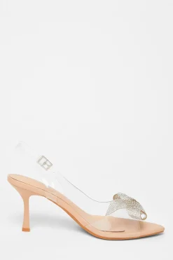 Quiz Diamante Bow Heels Nude Online