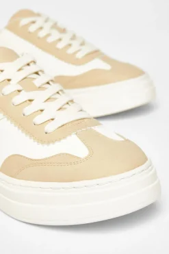 Quiz Nude Faux Leather Chunky Trainers Hot