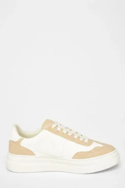 Quiz Nude Faux Leather Chunky Trainers Hot