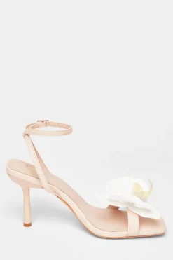 Quiz Flower Detail Stiletto Heels Nude