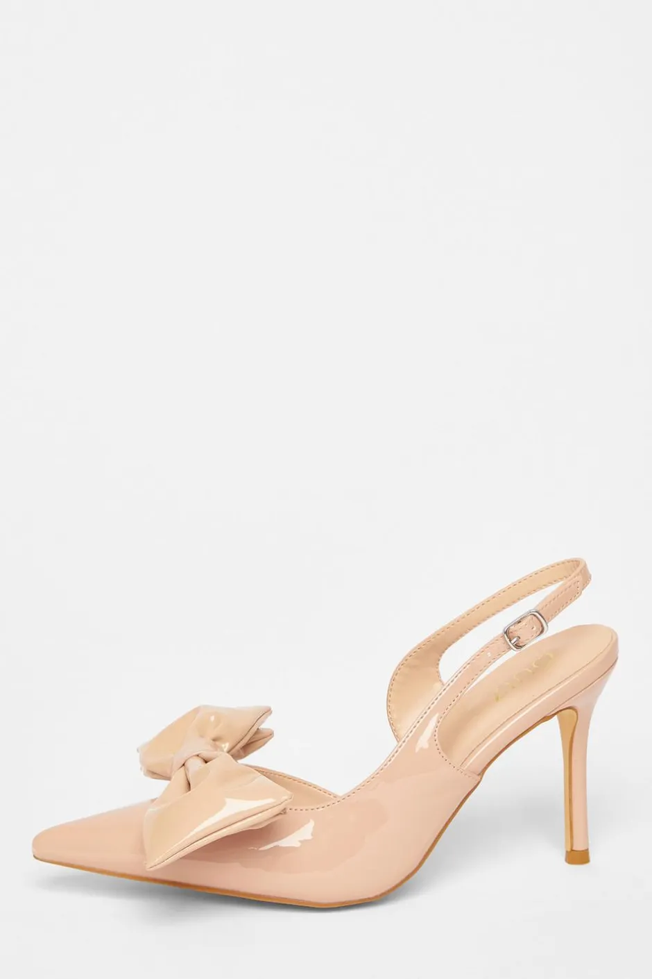 Quiz Patent Bow Court Heels Nude