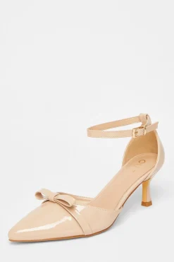 Quiz Patent Bow Court Heels Nude Clearance