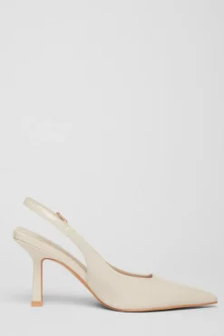 Quiz Patent Slingback Low Court Heels Nude Best