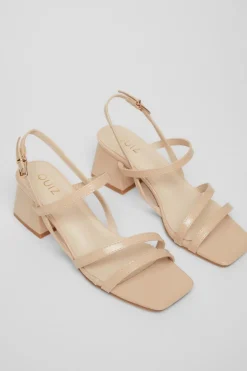 Quiz Sling Back Heeled Sandal Nude New