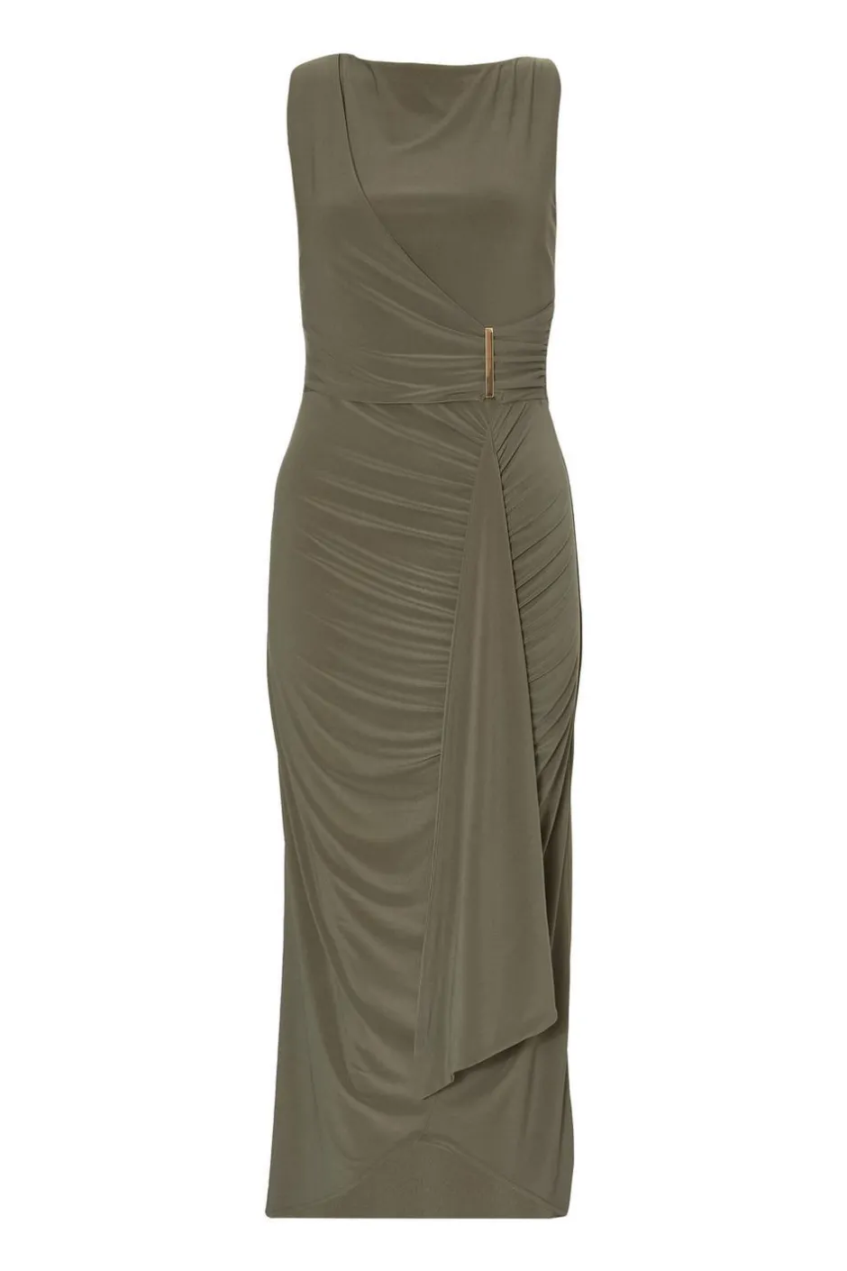 Quiz Olive Wrap Midaxi Dress Discount
