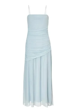 Quiz Pale Blue Drop Waist Midaxi Dress Online