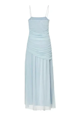 Quiz Pale Blue Drop Waist Midaxi Dress Online