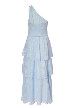 Quiz Jacquard Maxi Dress Pale Blue Discount