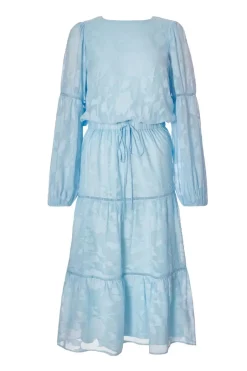 Quiz Pale Blue Jacquard Midi Dress Hot