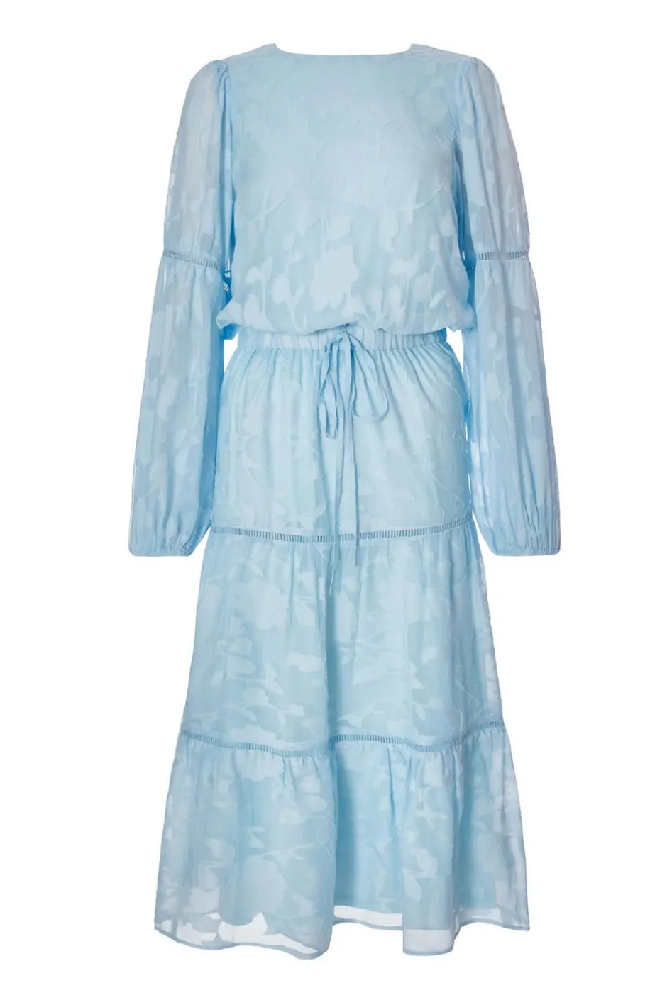 Quiz Pale Blue Jacquard Midi Dress Hot