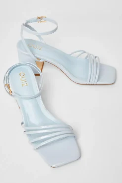 Quiz Strappy Heels Pale Blue Hot