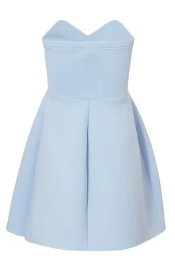 Quiz Wrap Front Mini Dress Pale Blue Online