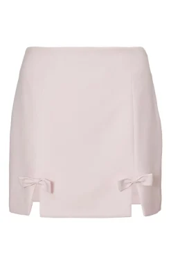 Quiz Bow Detail Skirt Pale Pink Outlet