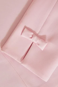Quiz Bow Sleeve Cropped Blazer Pale Pink Online