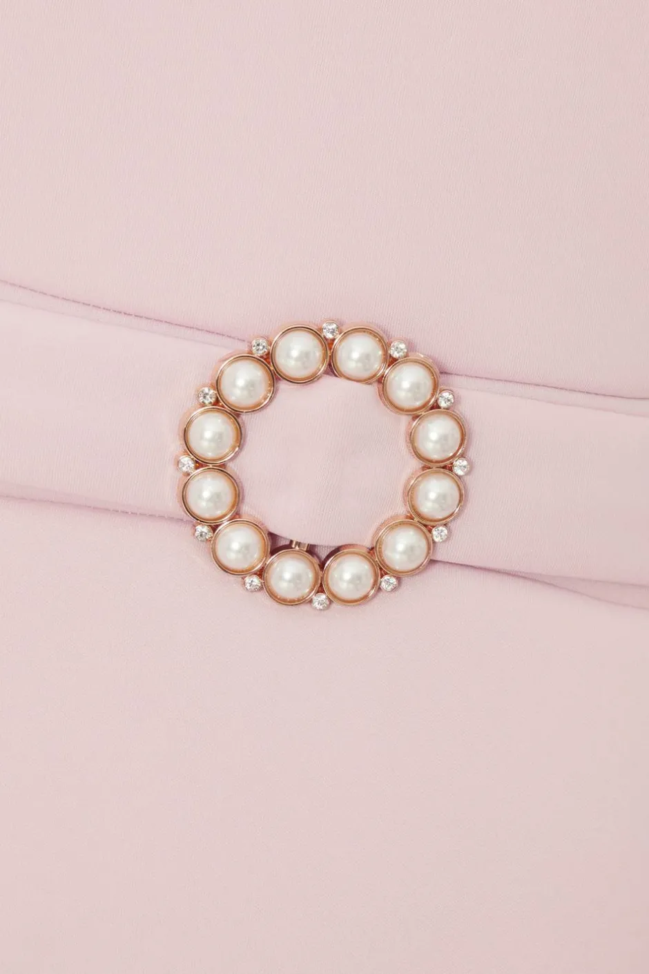 Quiz Pale Pink Buckle Mini Dress New