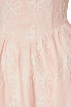 Quiz Chiffon Flower Skater Dress Pale Pink Best