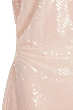Quiz Pale Pink Sequin Mini Dress New