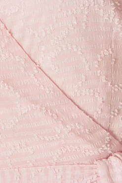 Quiz Pale Pink Textured Chiffon Midi Dress Online