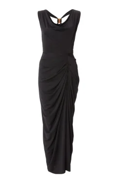 Quiz Petite Black Cowl Neck Midaxi Dress Online