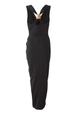 Quiz Petite Black Cowl Neck Midaxi Dress Online