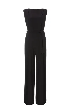 Quiz Petite Black Tie Waist Jumpsuit