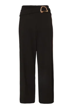 Quiz Petite Black Tie Waist Palazzo Trousers Hot