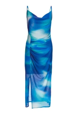 Quiz Petite Blue Cowl Neck Midi Dress Best