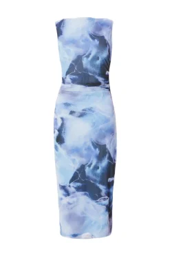 Quiz Petite Blue Printed Midaxi Dress Online