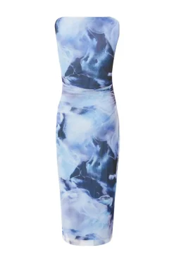 Quiz Petite Blue Printed Midaxi Dress Online