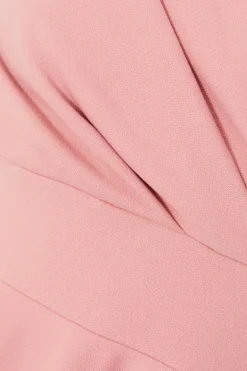 Quiz Petite Bardot Midi Dress Blush
