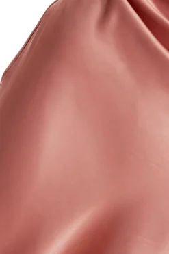 Quiz Petite Blush Satin Ruched Midaxi Dress New