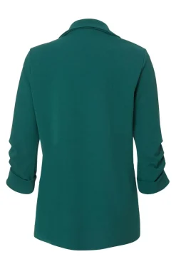 Quiz Petite Ruched Sleeve Blazer Bottle Green Hot