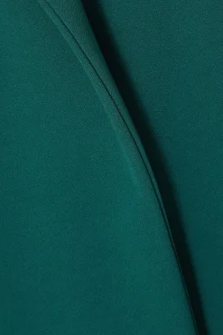 Quiz Petite Ruched Sleeve Blazer Bottle Green Hot