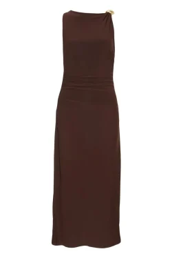 Quiz Petite Brown Gold Buckle Midaxi Dress Best