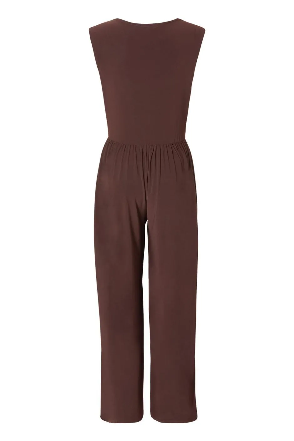 Quiz Petite Brown Ruched Jumpsuit Best