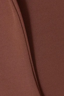 Quiz Petite Ruched Sleeve Blazer Brown Sale