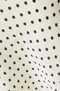 Quiz Petite Cream Satin Polka Dot Midaxi Dress Discount