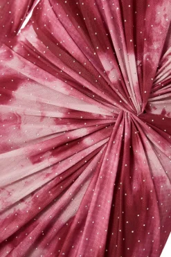Quiz Petite Dark Pink Marble Print Midaxi Dress Sale