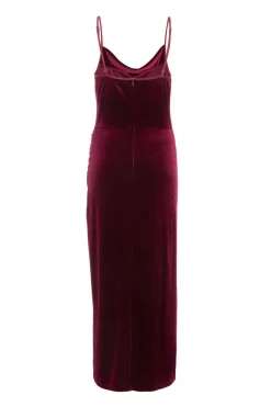 Quiz Petite Dark Red Cowl Neck Midaxi Dress Sale