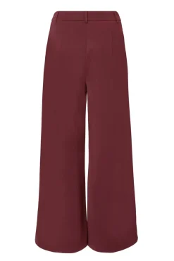 Quiz Petite Dark Red Wide Leg Trousers
