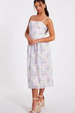 Quiz Petite Floral Embroidered Midi Dress Discount