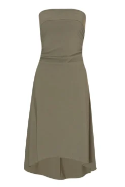 Quiz Petite Khaki Bandeau Midi Dress Outlet