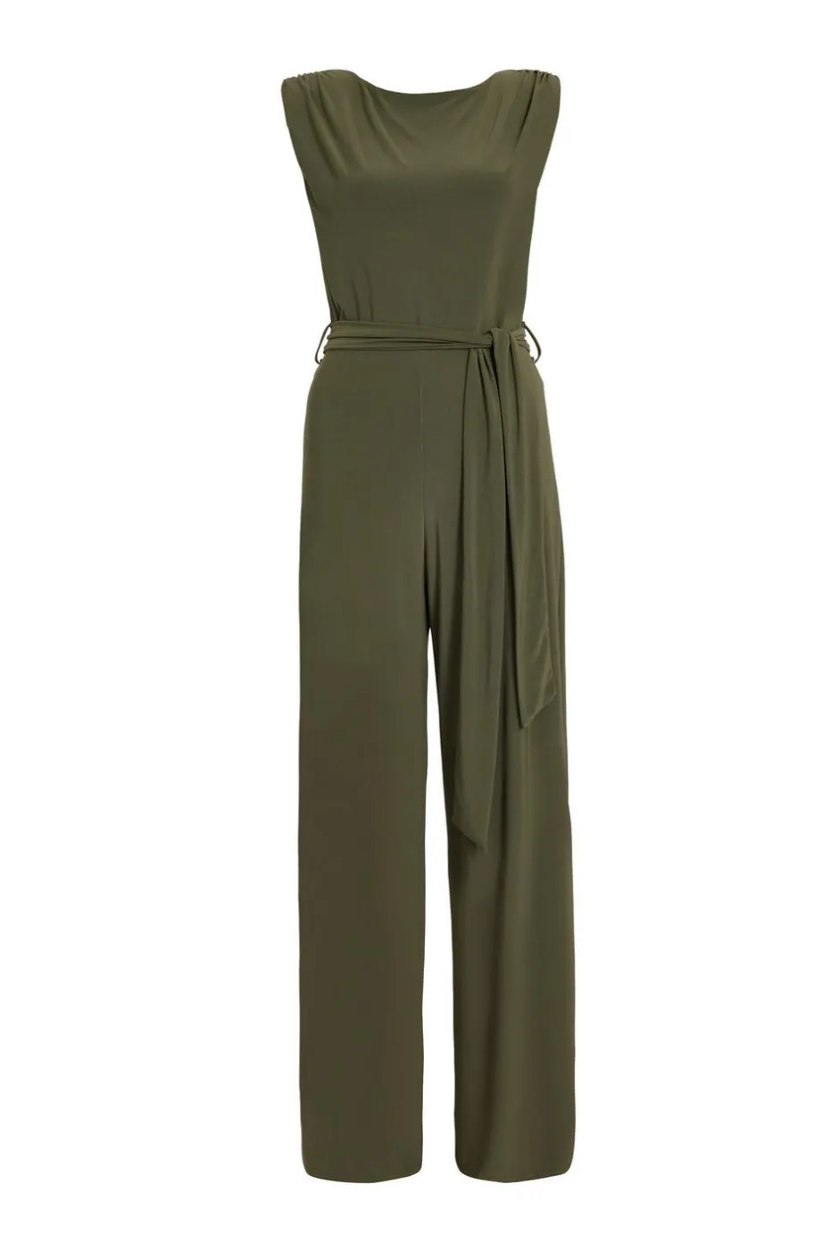 Quiz Petite Khaki Tie Waist Jumpsuit Hot