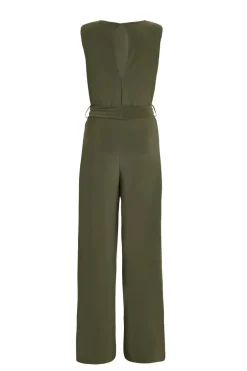Quiz Petite Khaki Tie Waist Jumpsuit Hot