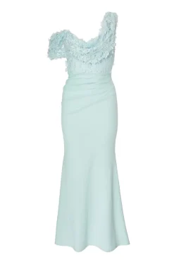 Quiz Petite Light Blue Floral Ruched Maxi Dress Pale Blue Online