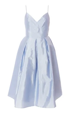 Quiz Petite Light Blue Taffeta Midi Dress Hot