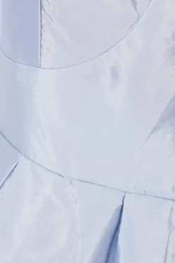 Quiz Petite Light Blue Taffeta Midi Dress Hot